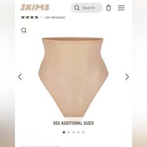 Skims Sheer Sculpt High Waisted Thong NWT